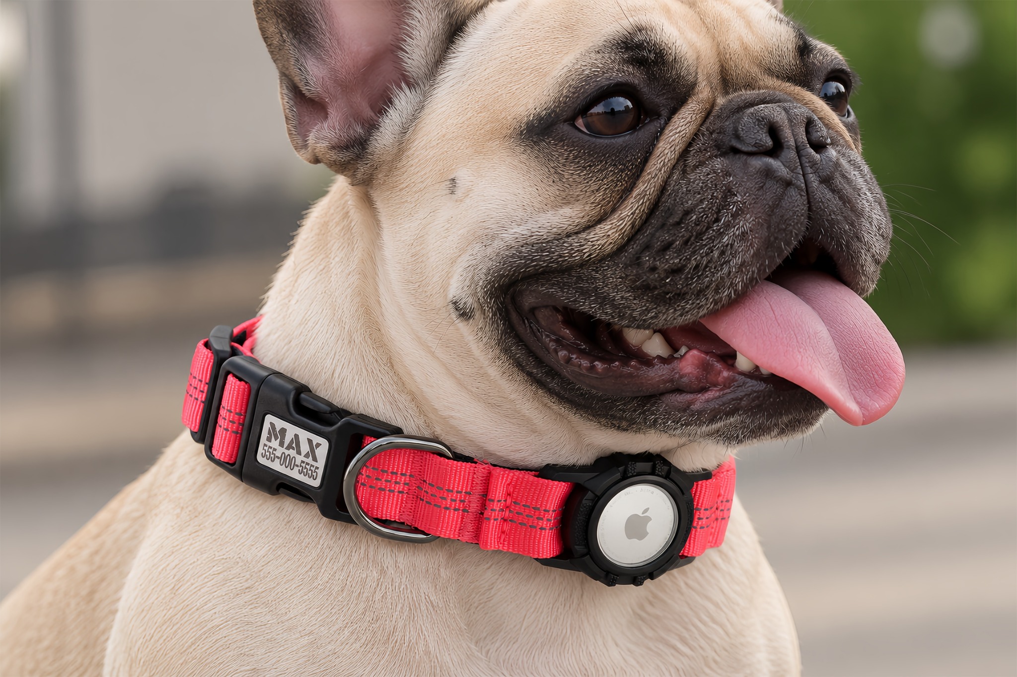 Personalized AirTag dog collar