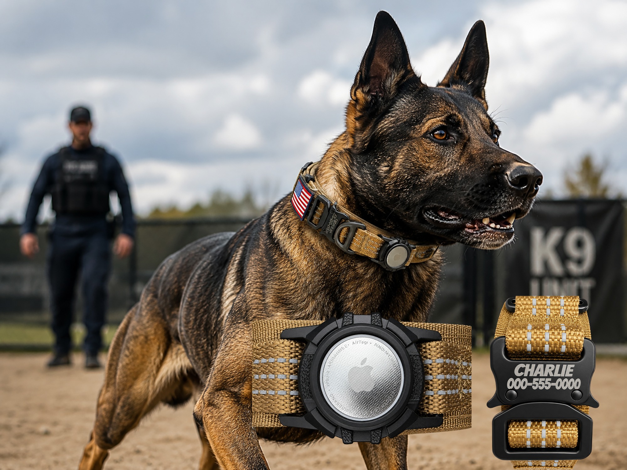 Tactical dog collar set