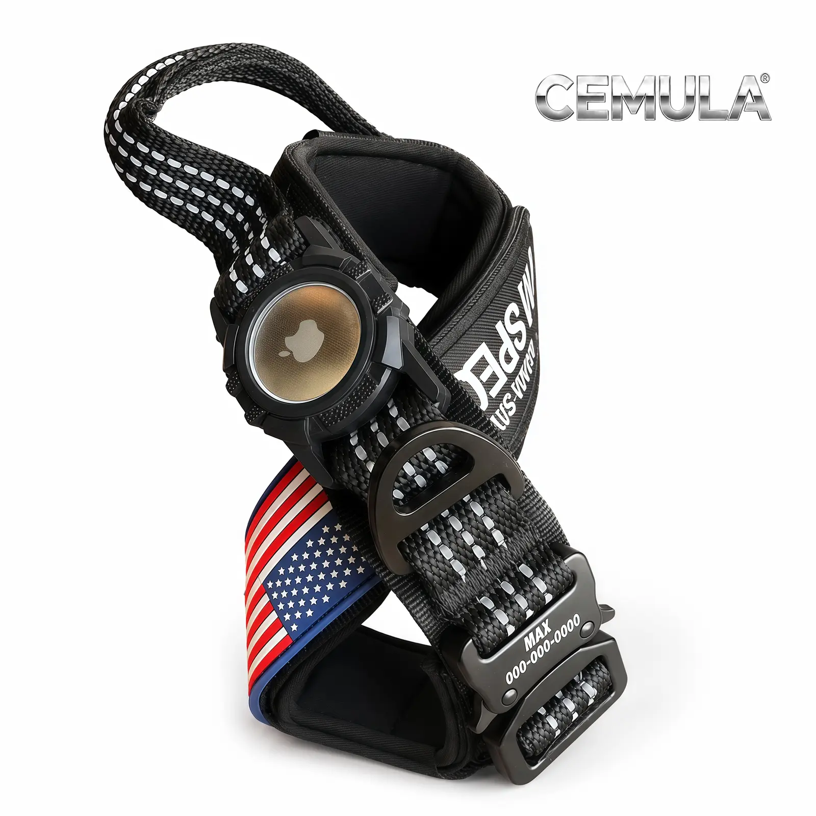 Black tactical recovery collar