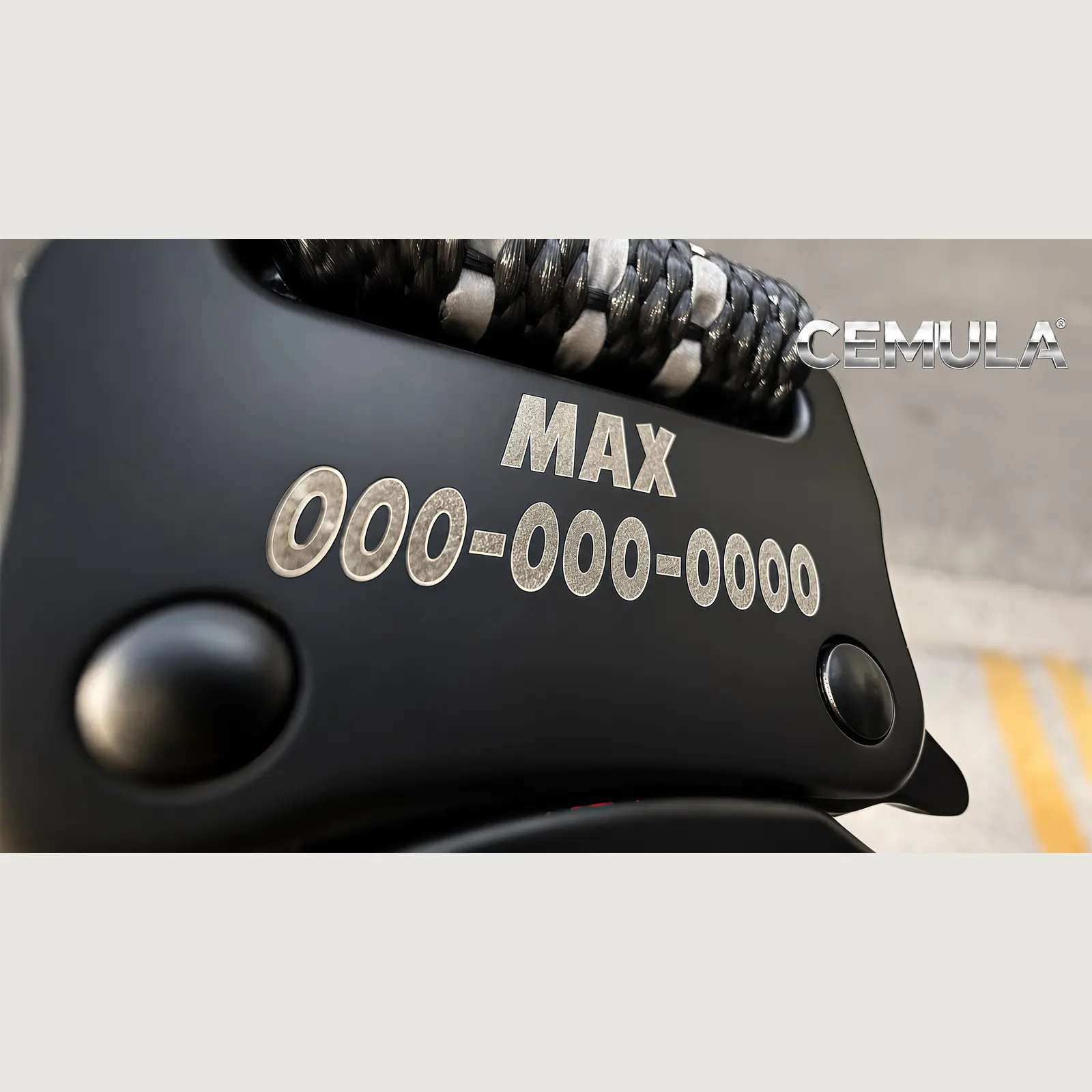 Laser-engraved recovery information on the tactical collar buckle