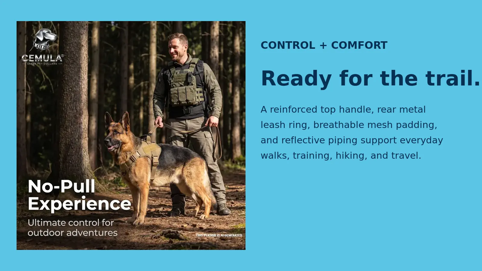 Tactical harness control and comfort features
